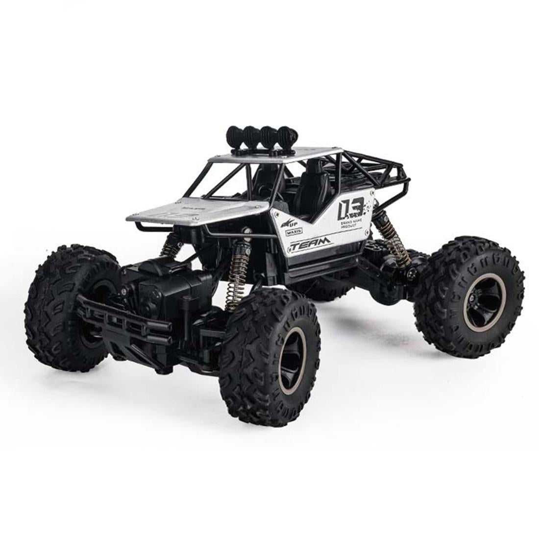 Large 1 16 Alloy Climbing Car - 28cm Remote Control Toy for Cross-country Adventures - Silver